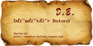 Dömötör Botond névjegykártya