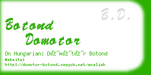botond domotor business card